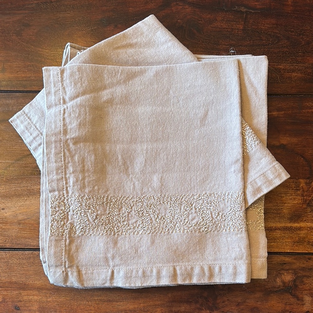 West Elm Cream Dining Table Linens